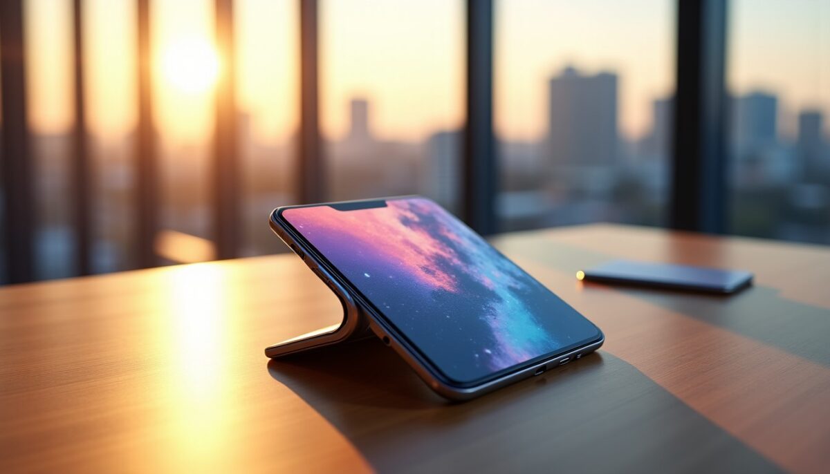 Mini smartphone pliable en trois : une innovation au design avant-gardiste
